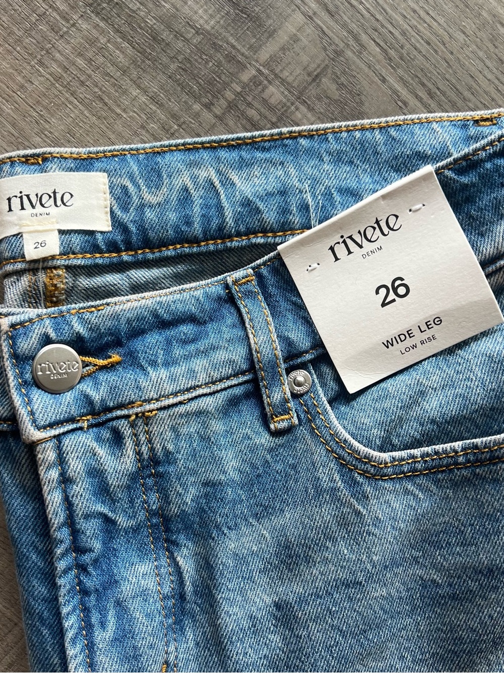 LOFT Rivete Let Down Hem Low Rise Wide Leg Jeans - Picture 6 of 7